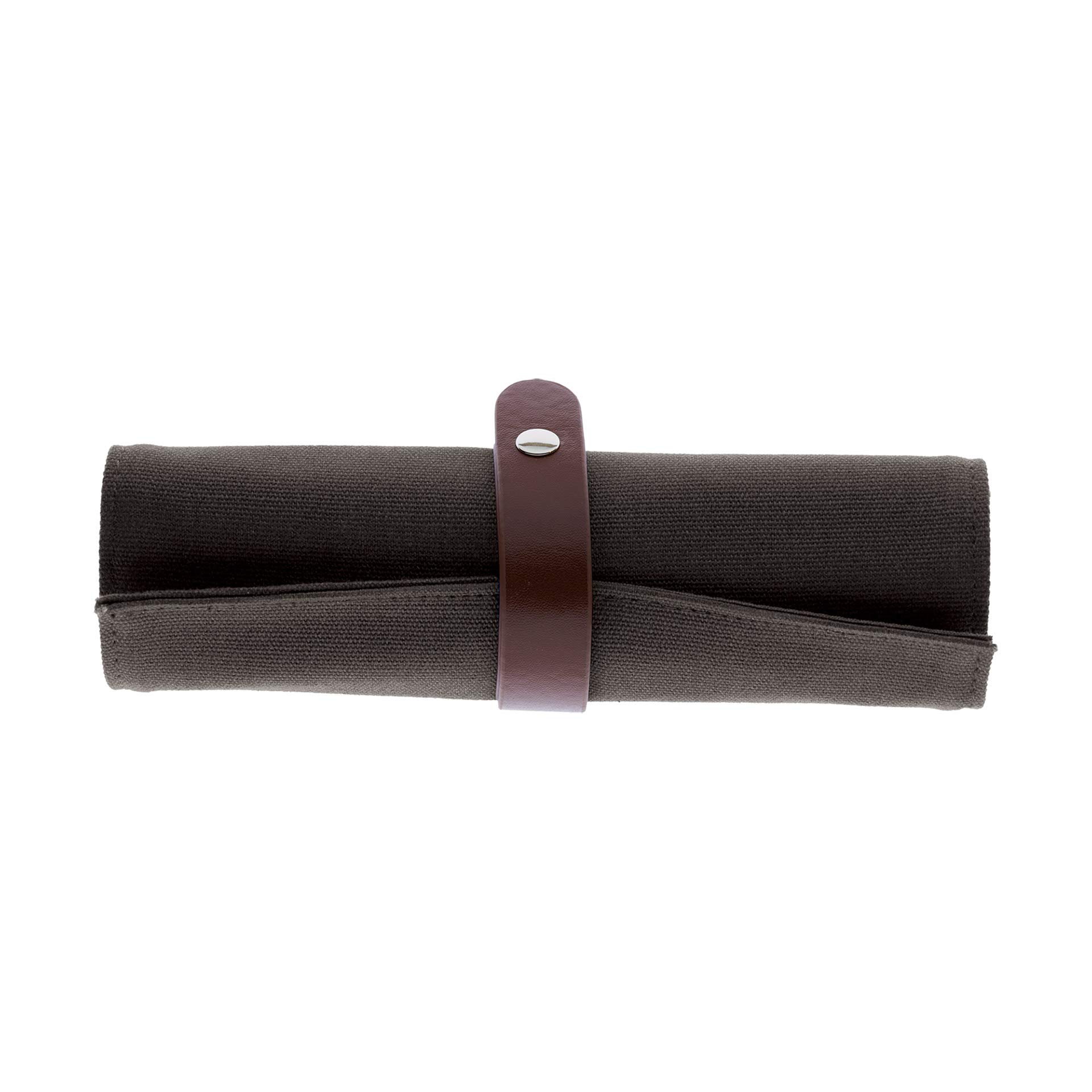 Legami RP0003 Roll Up, Grey and Black Cotton Canvas Pencil Case