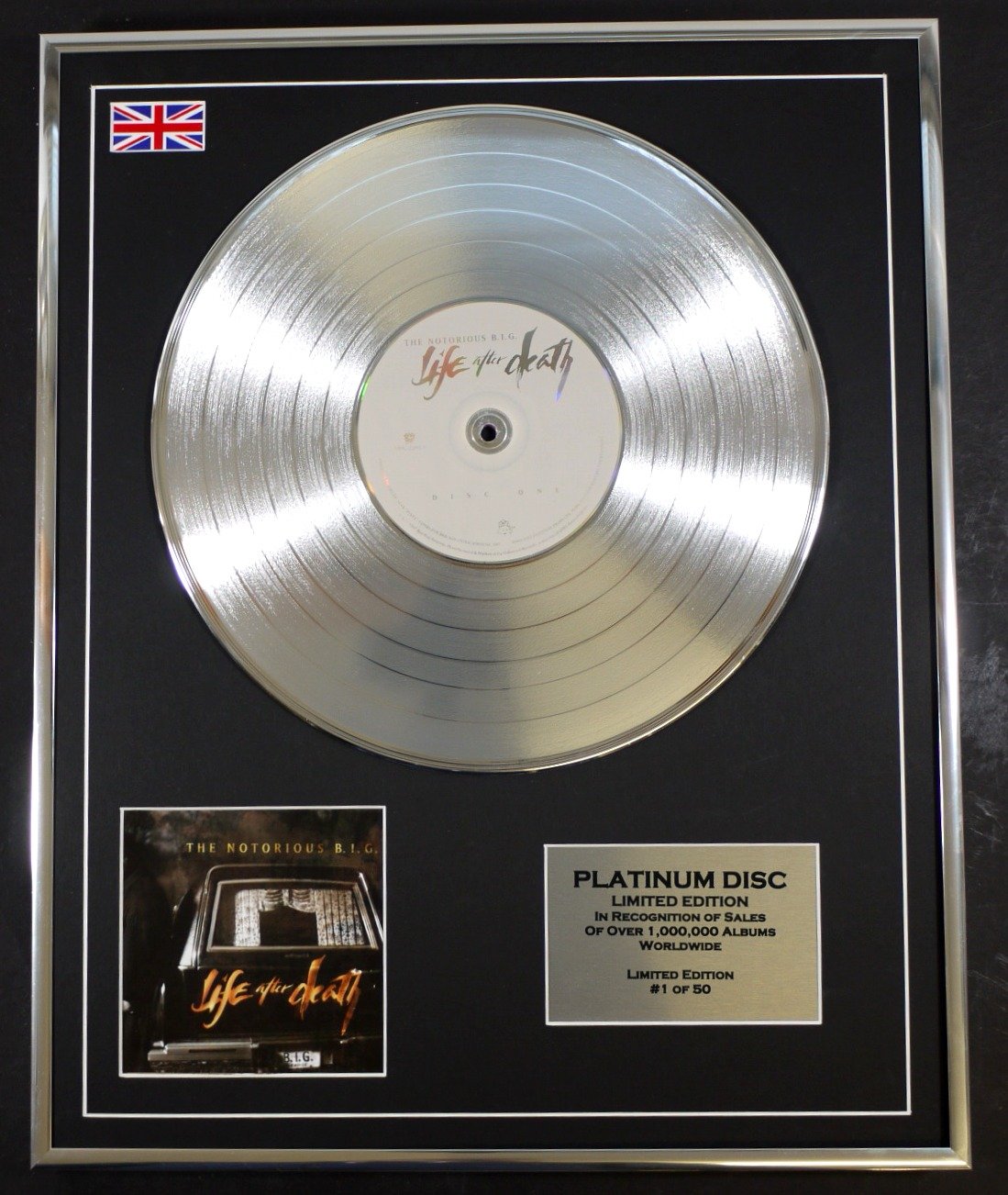 THE NOTORIOUS B.I.G./LTD EDITION CD PLATINUM DISC/LIFE AFTER DEATH