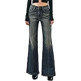 UPNET Women's High Waisted Bell Bottom Jeans Wide Leg Flare Bootcut Denim Pants w/Tummy Control Stretchy Trendy 2025