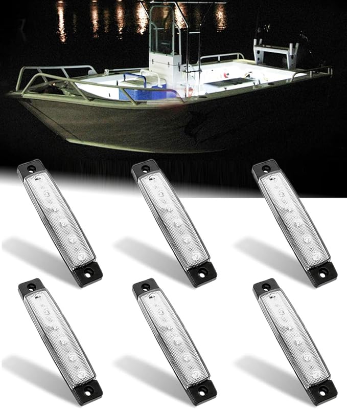 Shangyuan Interior Marine Strip Lights, 6 Led Utility Strips, Marine Led Strip, White Led
