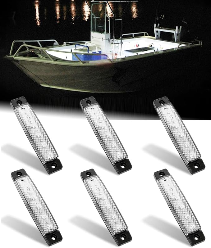 Shangyuan Marine LED Strip Lights 16.4ft - Battery Operated Boat Lights With IP65 Waterproof