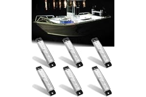 Shangyuan Marine Lights - 6Pcs Waterproof LED Interior Lights for Yacht, Fishing Boat, Kayak & More, 12v