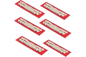 KOUYOT Dental Resin Fake Teeth Dentures Upper and Lower Synthetic Resin Teeth 6 Sets Complete Acrylic Resin Teeth Denture Dental 168Pcs