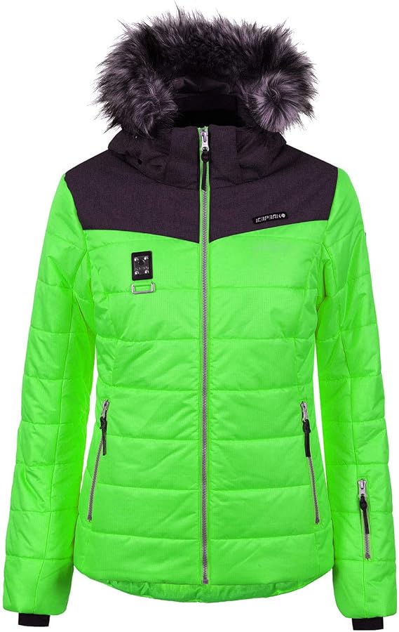 Icepeak Viroqua Women's Ski Winter Jacket Green / Grey, womens, 4 43269