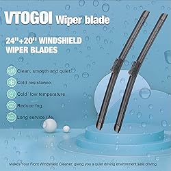 VTOGOI Wiper Blades With Rear Wiper Blades Set For
