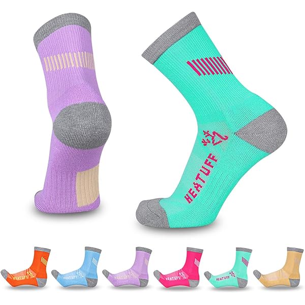 Hiking Socks Summer Heatuff Women's 6 Pairs Performance Athletic Ankle Socks Low Cut Chioned Sock With Heel Tab At Amazon Women's Clothing Store Hiking Socks Women
