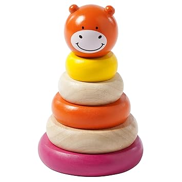 wooden baby stacker