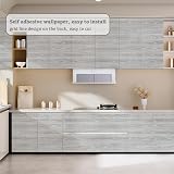 Abyssaly Grey Wood Effect Sticky Back Vinyl Wrap 30x200cm Self Adhesive view 7