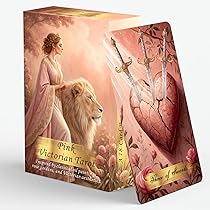 ZHQGYN Pink Victorian Tarot Deck, 78 Illustrated Tarot Cards for