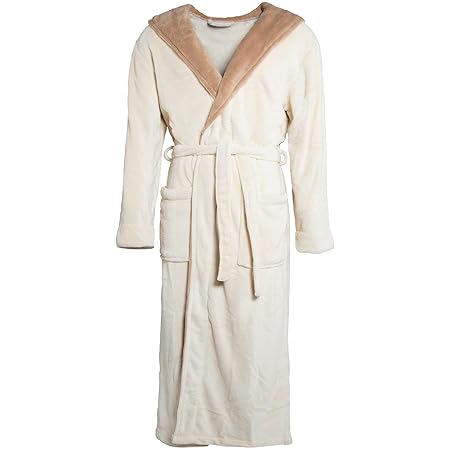 CelinaTex Bademantel mit Kapuze Damen Herren Morgenmantel kuschelig weich und super flauschig, Coral Fleece Saunamantel lang,