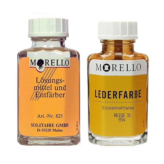 Morello Lederfarbe beige mit Morello Lederreiniger SET