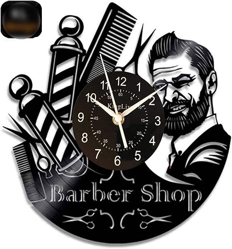 Amazon 理髪店の時計ビニールの壁時計12インチの美容師の理髪店のサロンヘアスタイリストヘアサロンギフト女性男性 Color Barber 13 No Led Sheet Size 12 Inch 置き時計 掛け時計 オンライン通販