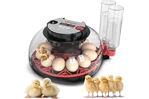 YINRAZER 12 Egg Incubator, Automatic Turner With Temperature And Humidity Control,Egg Candler, Low Temperature And Low Humidity Alarm,Hatching Chicken duck Turkey Goose