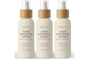 Lebanta Hair Growth Oil Spray - 100% Pure Ingredients For Non Greasy, Thicker & Stronger Hair - Organic Batana, Castor, Biotin, Saw Palmetto, and Rosemary Oil Gifts Women Scalp (4.1 Fl Oz (Pack of 3))