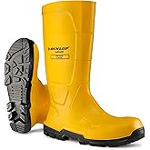 DUNLOP Protective Footwear, Acifort JobGUARD full safety, 100% Waterproof, Polyblend PVC Material, Steel toe, Rubber Boots, UNISEX, Yellow, Size 5-15