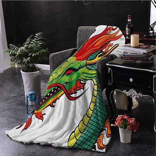 large blanket with animal head