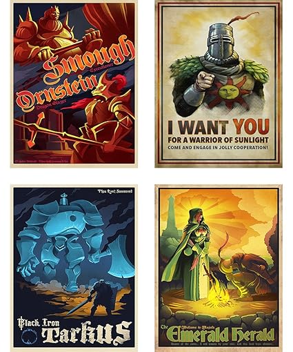 Satz von Mini-Poster Dark Souls (B) - 4 Post-Karten (20x15 cm): Amazon