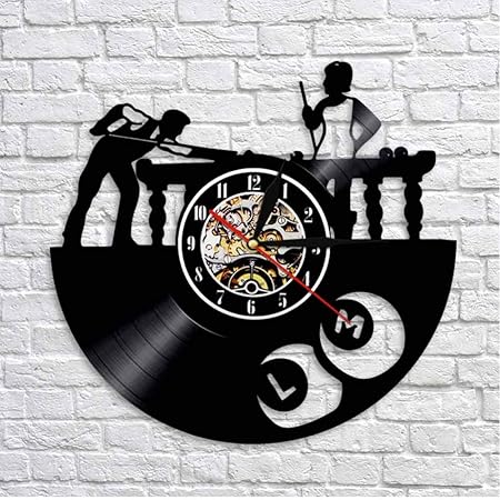 GUTONGHAO Reloj De Pared Silencioso De Vinilo, Arte Decorativo De Pared