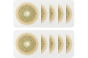 Heagimed 10pcs Skin Barrier with Non-Woven Border for Two Piece Colostomy Bags, Cut-to-Fit, 70mm Max