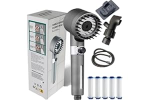 2026 New Shower Head, Filtered Showerhead High Pressure with Handheld, Djustable4 Spray Modes Settings with 59" Hose and Hold