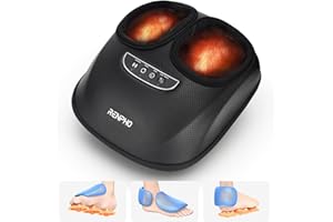 RENPHO Foot Massager with Heat, 3 Air Compression Modes & Levels, Full-Foot Kneading Shiatsu Foot Massage for Plantar Fasciitis & Neuropathy, Gifts for Women Men Size up to 13