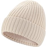 Connectyle Fleece Lined Cuffed Beanie Hat for Men Women Knitted Winter Wool Beanies Skull Cap Warm Watch Hat