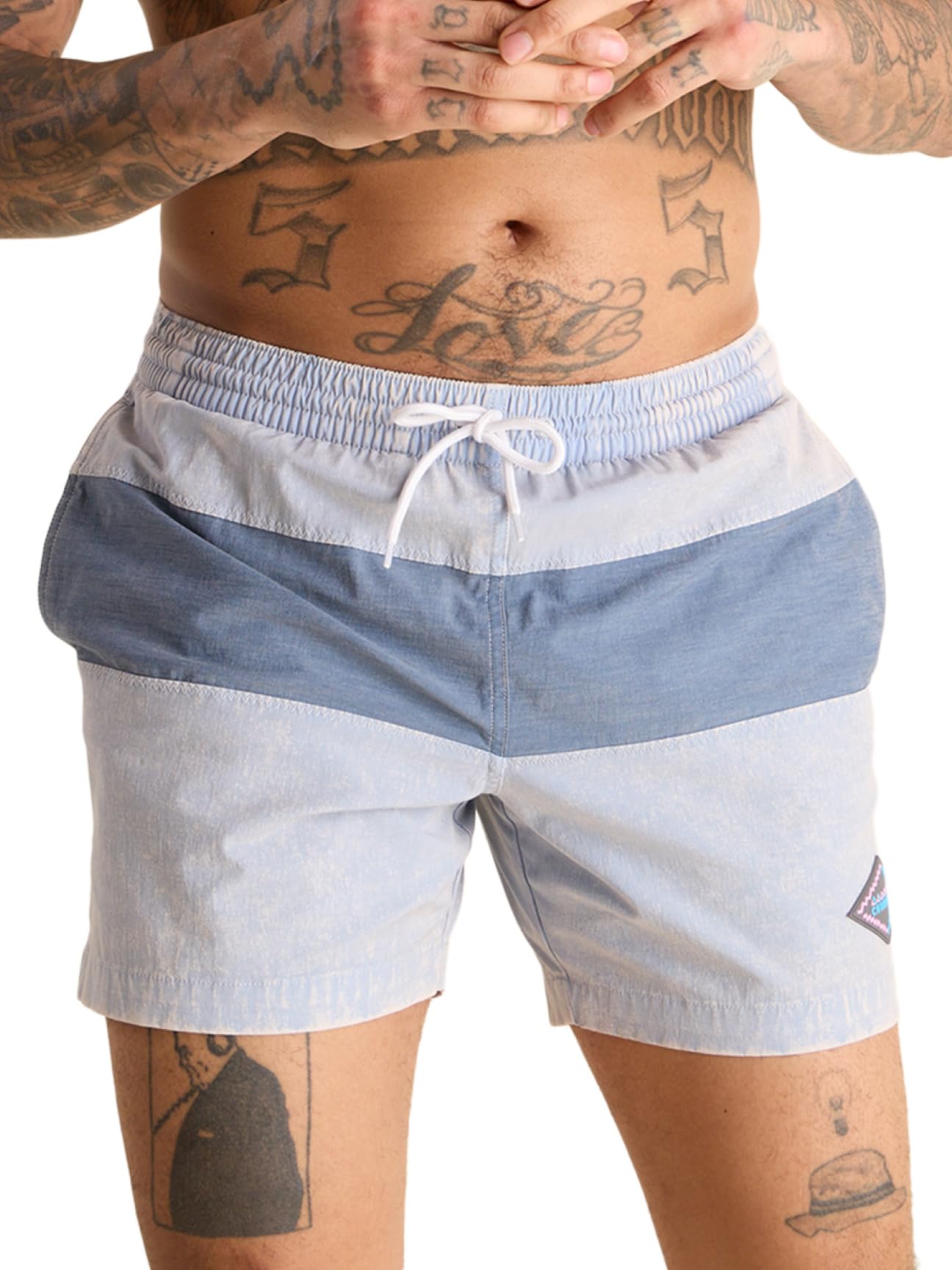 Chubbies Mens Swim Trunks – Mens Swim Shorts with 4-Way Stretch, 5.5” Beach Shorts with Elastic Waist, Drawstring, Mesh Lining, UPF 50+ (House of The Rising Buns, X-Large) Image