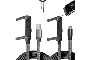 Invisible Holder Charger Cable with Stand, 240W Super Fast Charging with Folding and Tangle-Free, for iPhone/Smartphones/Tabl