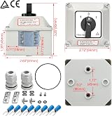 Heschen SZW26-20/D202.2D Rotary Cam Selector Switch 660V 20A 3-Position view 2
