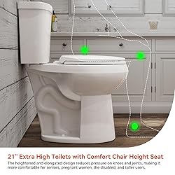 HOROW 21 Inch Tall Toilets, Extra High Toilets with