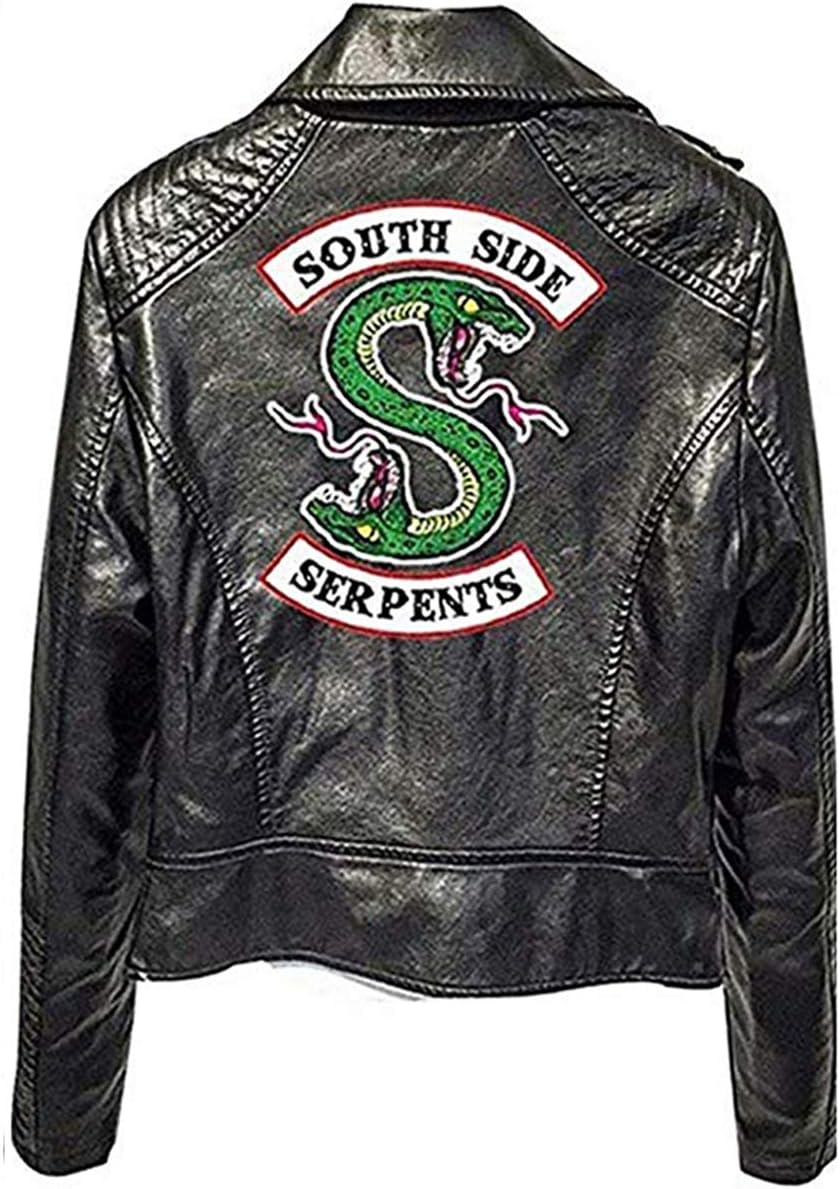 Southside Serpents Jacket Womens Riverdale Tv Series Cool Women's Faux Leather Fashion Quilted Racer Jacket