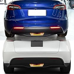 PGTOPONE Smoked LED Rear Bumper Reflectors Fog