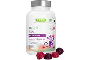 IGENNUS HEALTHCARE NUTRITION Igennus Methylated Kids Multivitamin Gummy, MTHFR, No Artificial Sweeteners or Flavors, Sugar Free, Age 4+, 90 Natural Berry Flavor Gummies from Fruit Powder, Non-GMO, Halal, Clean Label