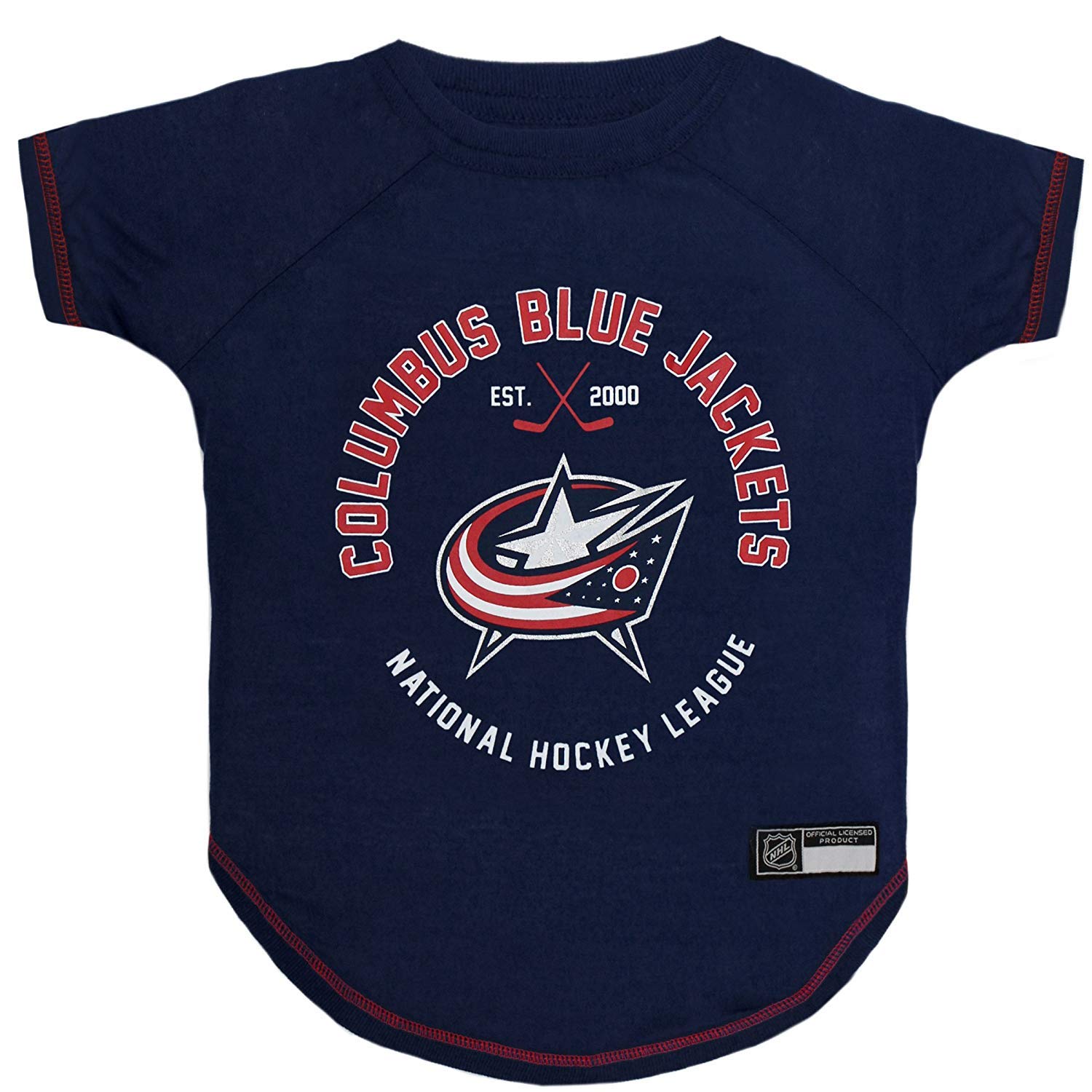 Pets First NHL Columbus Blue Jackets Tee Shirt for Dogs & Cats, Small. - are You A Hockey Fan? Let Your Pet Be an NHL Fan Too!