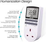 Awootsv 2 Pack Digital Security Timer Plug Socket 10 Programs Random Mode view 7