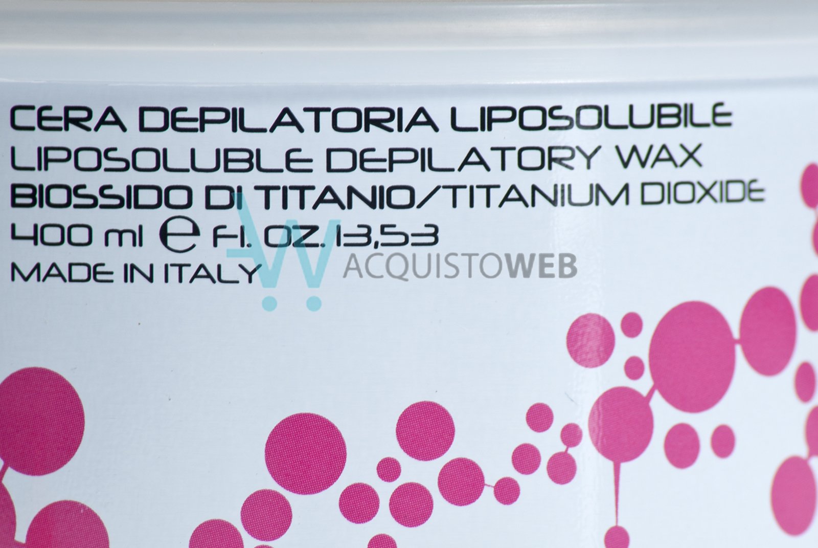 Liposoluble Wax for Hair Removal 400 ml with Titanium Dioxide