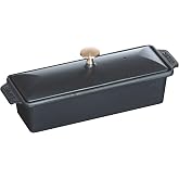 STAUB Cast Iron Terrine, Black, 30 cm x 11 cm | Loaf Pan for Bread, Suitable for All Hob Types Including Induction and Oven, Black