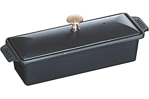 STAUB Rectangular Dish 30 x 11 cm Cast Iron Terrine, 30 cm x 11 cm, Black