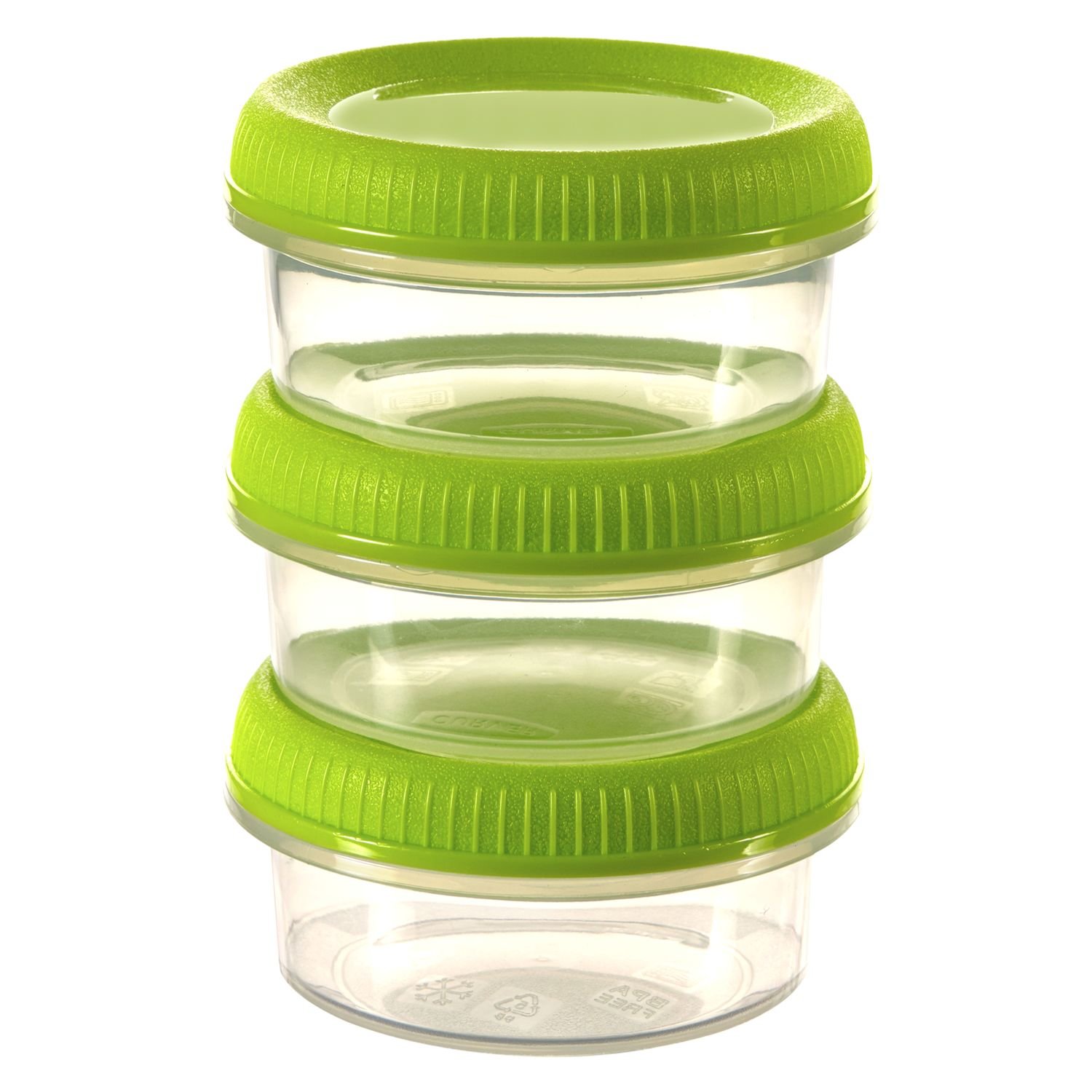 CURVER Smart To Go Set 3 Sauce Pots, Lime Green