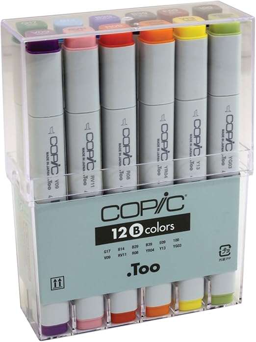Copic Markers 12 Piece Basic Set
