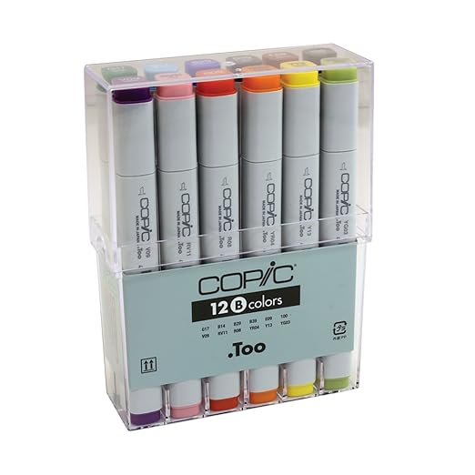 Copic classic Basis Marker 12-er Set V09, RV11, R08, YR04, Y13, YG03, G17, B14, B29, B39, E09, 100