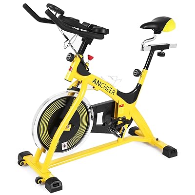 ANCHEER Bicicleta Estacionaria, 40 LBS Flywheel Belt Dominican