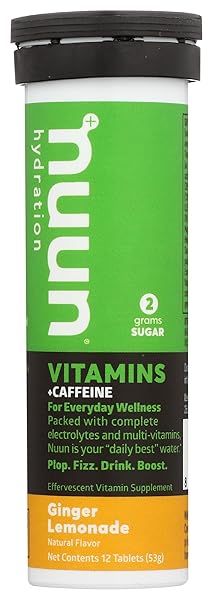 NUUN, DRINK TAB GINGER LEMONADE, 12 COUNT
