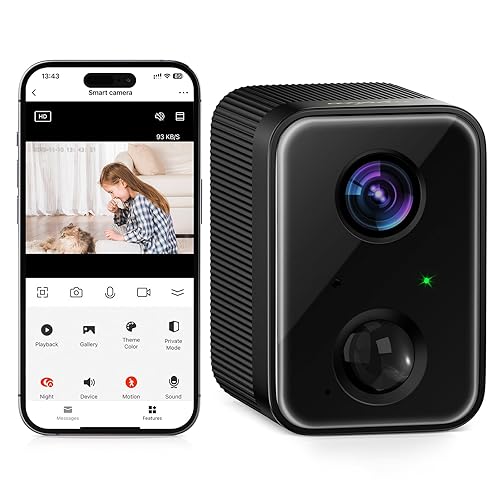 ARPHA Security Camera Wireless Outdoor 130°, 1080P WiFi Battery Camera for Home Security, IP65 PIR Motion Detection, 2-Way Talk Night Vision, 160 Days Battery Life, Siren Sound Alarm