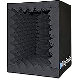 TroyStudio Portable Sound Recording Vocal Booth Box - |Reflection Filter & Microphone Isolation Shield| - |Large, Foldable, S