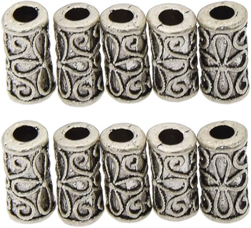 Ynuth 10pcs Perles Viking Perle De Barbe Cheveux Perles Pour