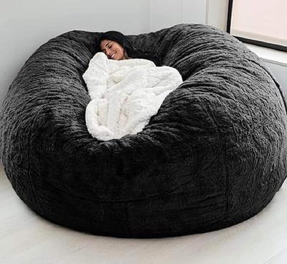 Zhebei Housse de pouf géante douce et confortable Décoration de salon