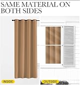 Aspire Homeware Blackout Curtain 1 Panel Eyelet 84in Drop Beige Thermal view 5