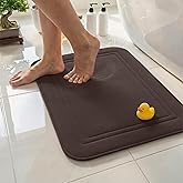 ITSOFT Memory Foam Bath Mat 59x23, Non Slip, Machine Washable, Quick Dry & Absorbent Rugs, Bath Mats for Bathroom Floor, Tub & Shower, Bathroom Rug, Chocolate Brown