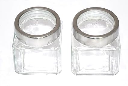 Treo By Milton Cube Jar Set, 580ml, 2-Pieces,Transparent